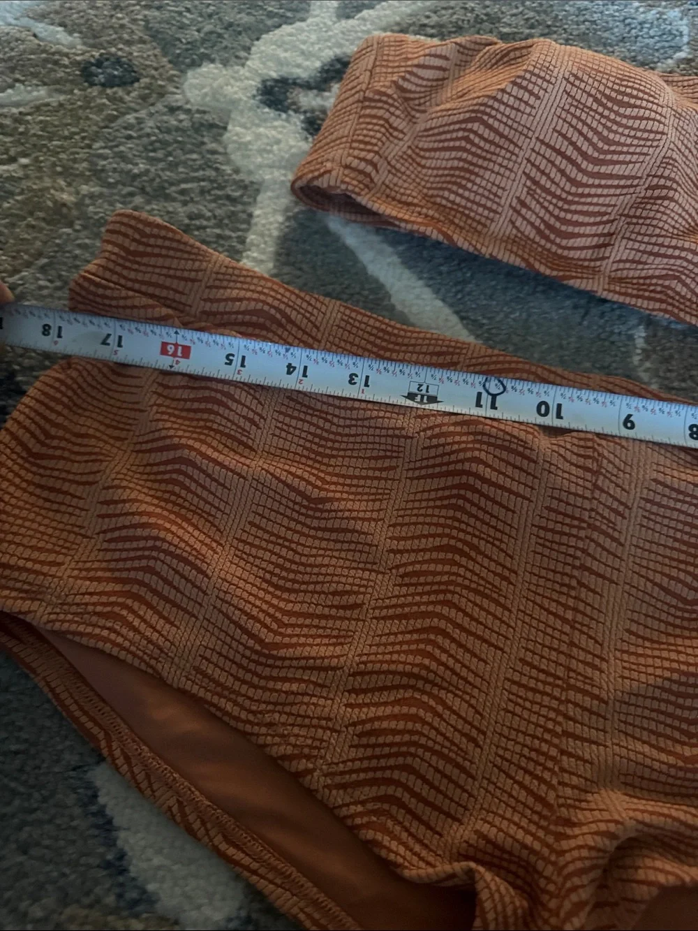 aerie real good swim set top size L and High-Rise Brief size Xl Set in Rust